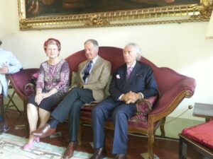 Annie Feolde con Piero Antinori e Giorgio Pinchiorri
