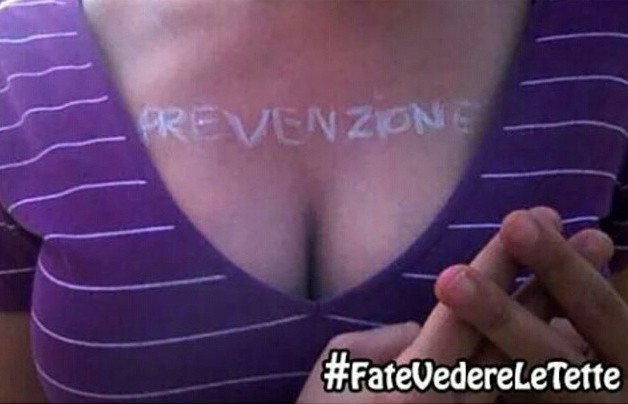 fate vedere le tette campagna lotta cancro seno