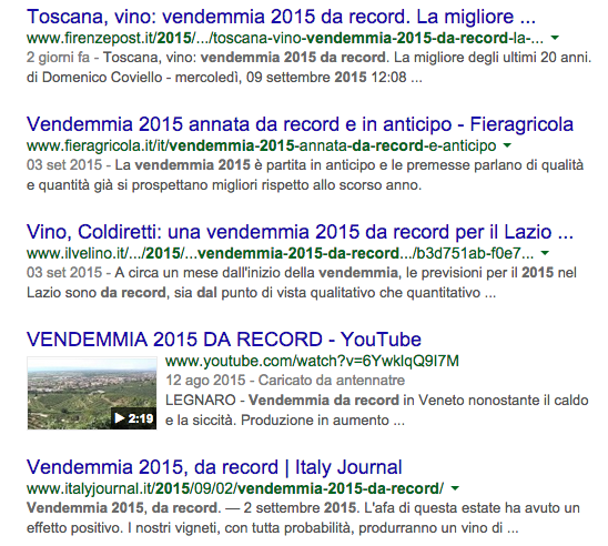 vendemmia da record