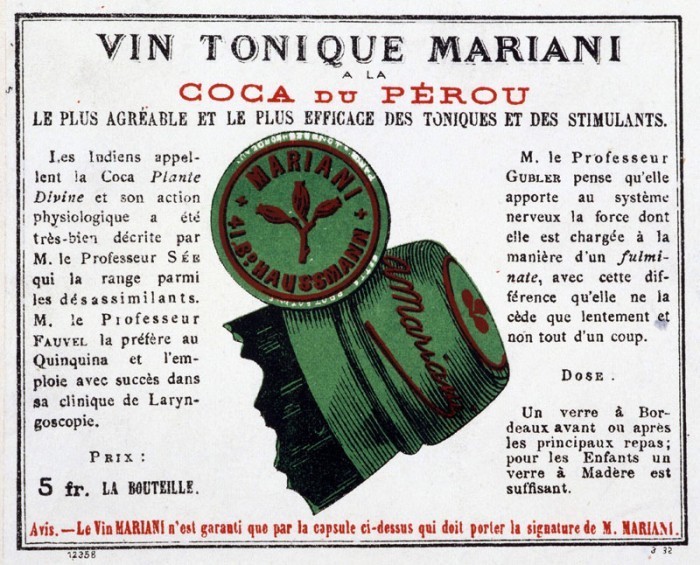 Vin Mariani lable French