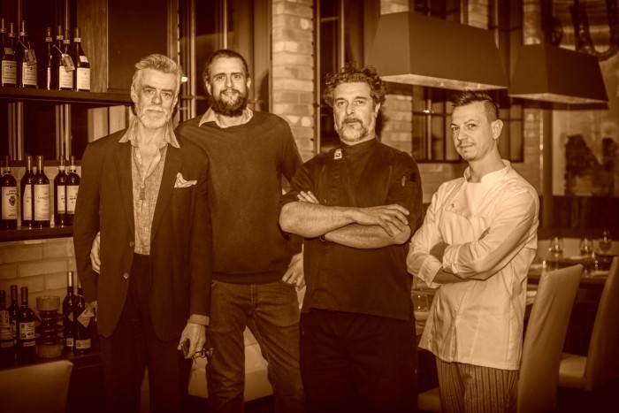 Gelasio Gaetani Lovatelli, Lapo Gaetani Lovatelli, lo chef Francesco Pasquini e il pizzaiolo Angelo De Cristofaro
