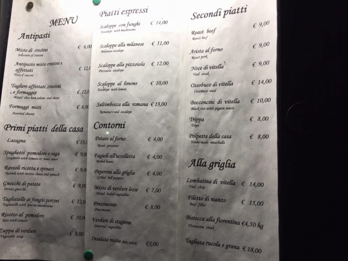 ristorante fuori dal tempo