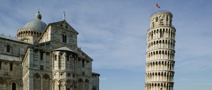 Cathedral, Baptistry and Tower of Pisa in Miracoli square - Italy