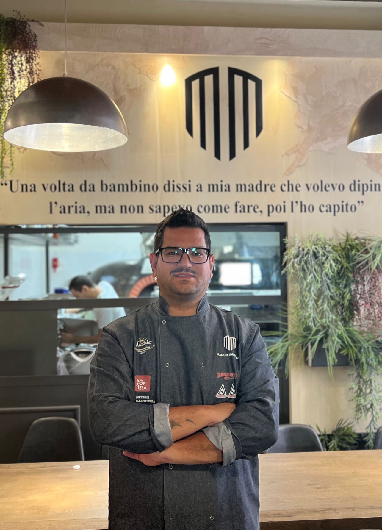 il pizzaiolo Manuel Maiorano
