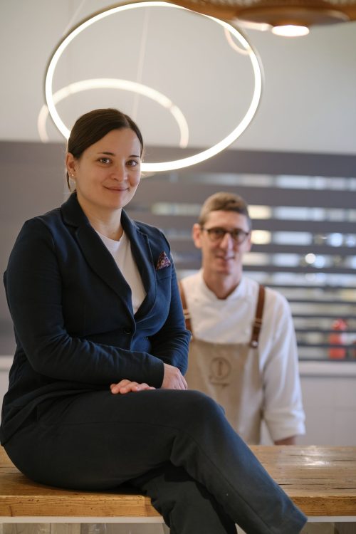 lo chef Marco Lagrimino e Nadia Moller (ristorante L'Acciuga - Perugia) ph. Luca Managlia