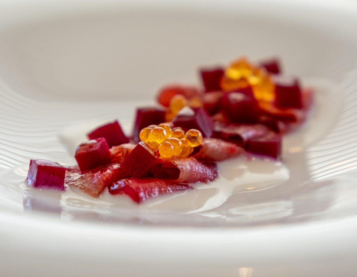 la trota dello chef Marco Lagrimino (ristorante L'Acciuga - Perugia) ph. Luca Managlia